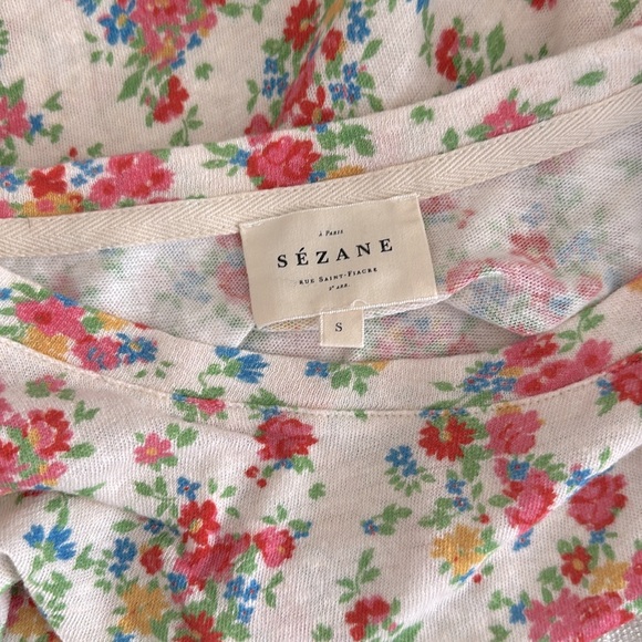 Sezane Linen Blend T-Shirt - Picture 4 of 6